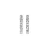 18k White Gold and Diamond Huggies and total gold weight of 3.14g